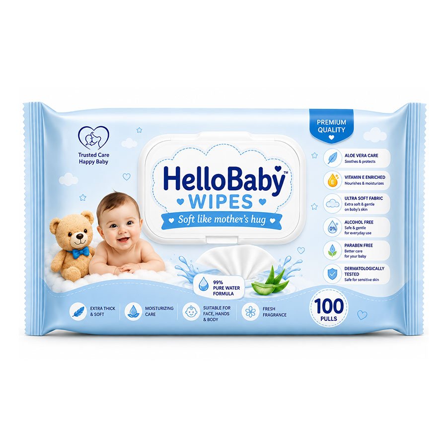 Hellobaby Wipes (100 Pulls)